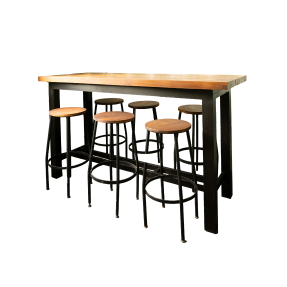 Outdoor bar table and stool